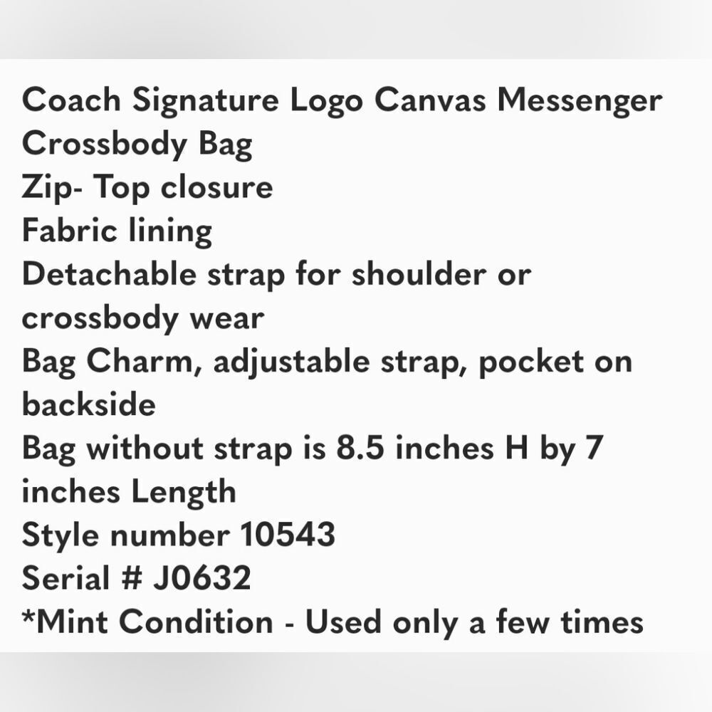 Coach Kissing C's Crossbody Bag and Wristlet in Canvas and Leather - Picture 14 of 14